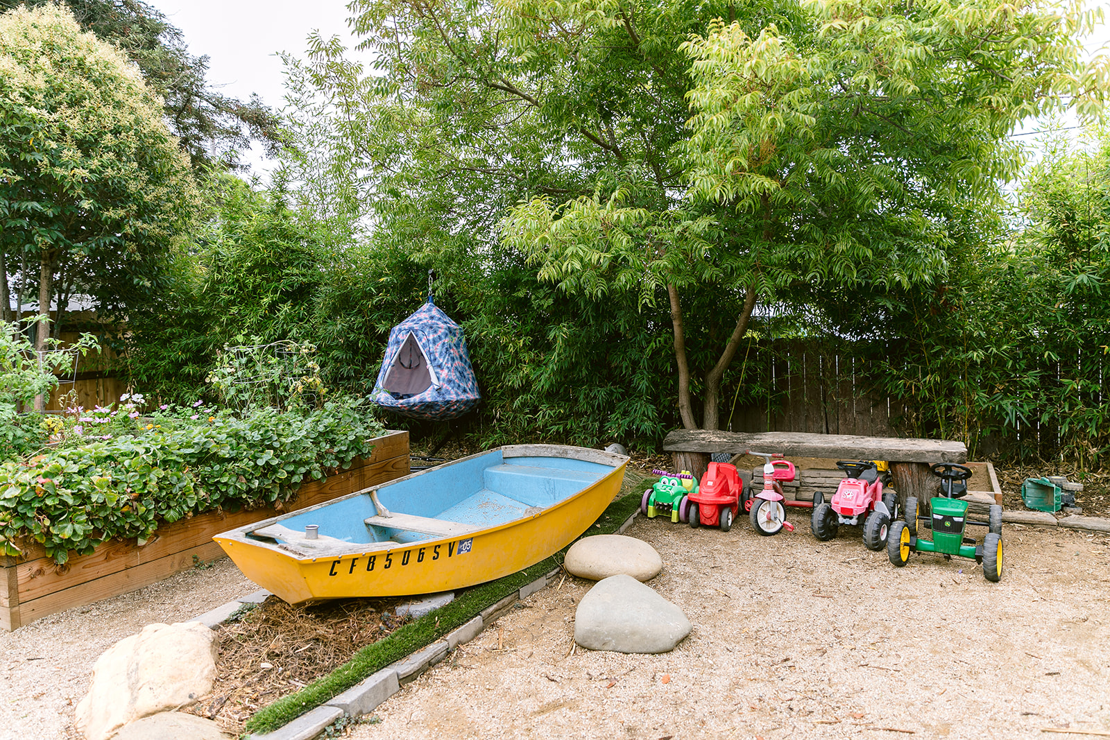 Nature based preschool yard area
